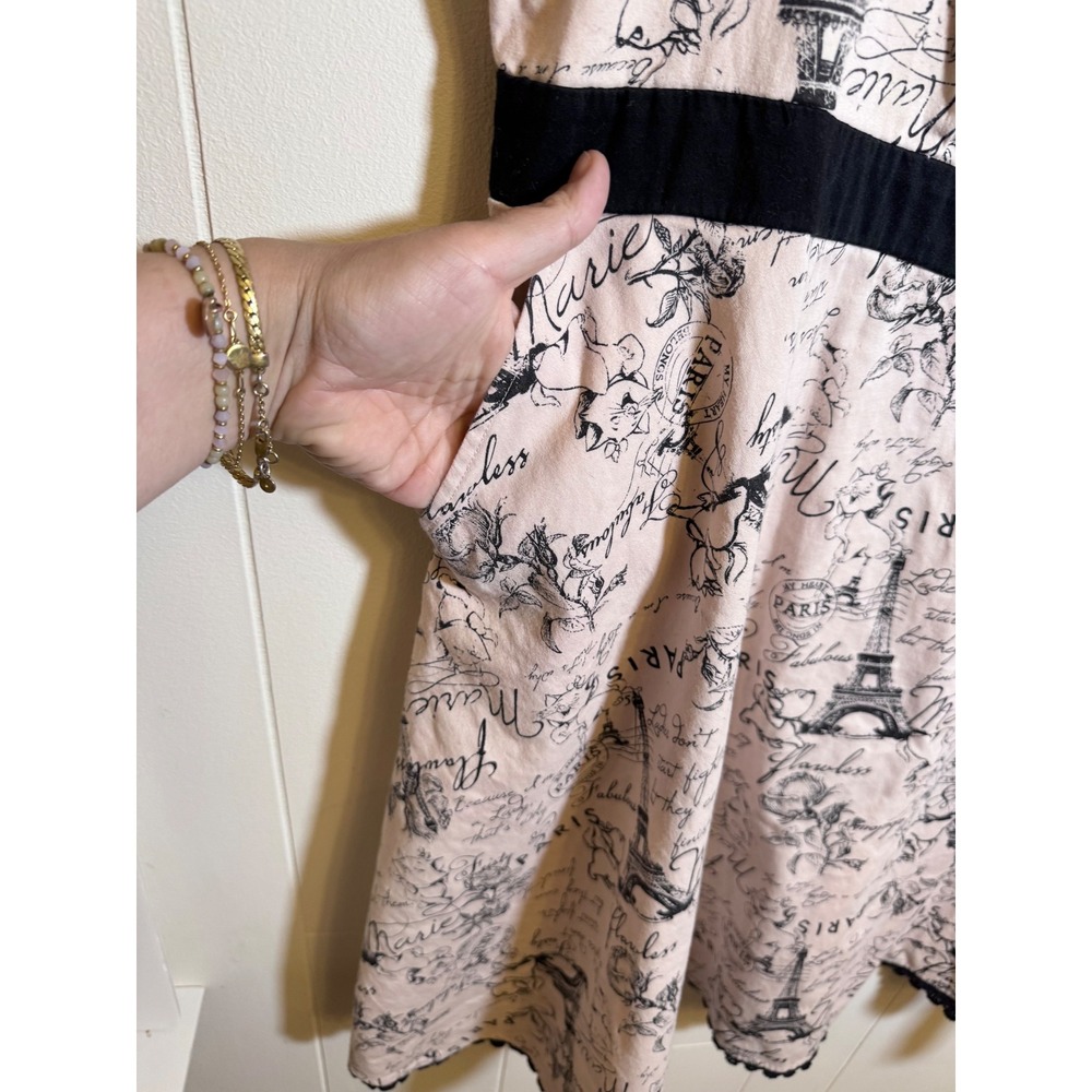 Disney The Aristocats Marie Paris Dress Pink Toile Peter Pan Collar Plus Size 24 - Picture 6 of 8